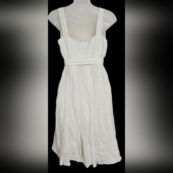 Burberry white linen sleeves dress size 12 - Picture 6 of 13